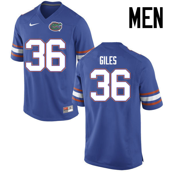 Men Florida Gators #36 Eddie Giles College Football Jerseys Sale-Blue